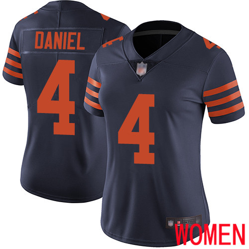 Chicago Bears Limited Navy Blue Women Chase Daniel Jersey NFL Football #4 Rush Vapor Untouchable